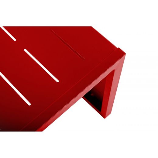 Mesa Auxiliar de Jardín Inari Chilli Pepper de Aluminio Roja, 36x36x55 cm
