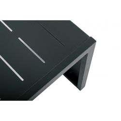 Mesa Auxiliar de Jardín de Aluminio Inari Coal Gris oscuro, 36x36x55 cm