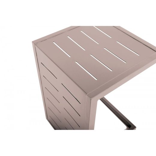 Mesa Auxiliar de Jardín de Aluminio Inari Muscade Topo, 36x36x55 cm