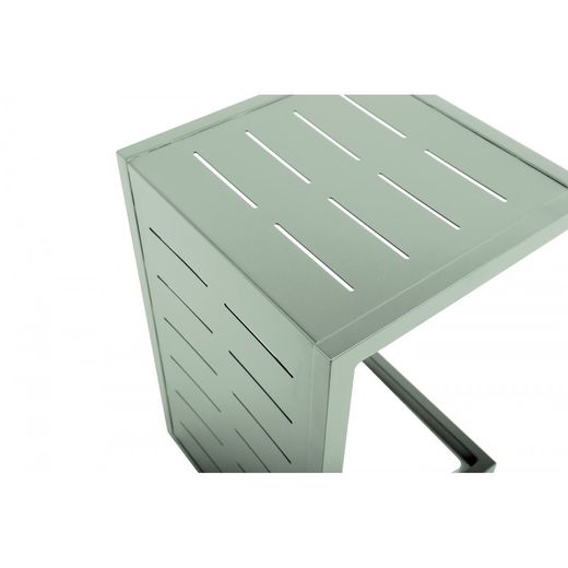 Mesa Auxiliar de Jardín Inari Rosemary de Aluminio Verde, 36x36x55 cm