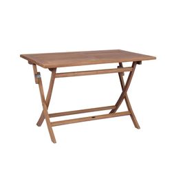 Tavolo da giardino pieghevole in legno di teak color miele, 120 x 70 x 76,2 cm | Naga
