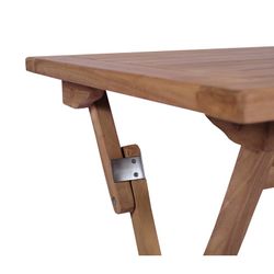 Teak Wood Folding Garden Table in Honey, 70 x 70 x 76.2 cm | Naga