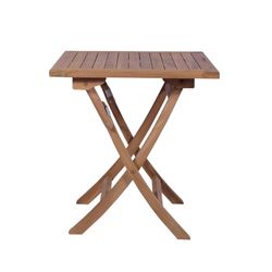 Teak Wood Folding Garden Table in Honey, 70 x 70 x 76.2 cm | Naga