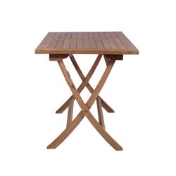 Teak Wood Folding Garden Table in Honey, 70 x 70 x 76.2 cm | Naga