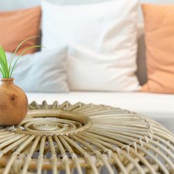 Rattan bord i natur, Ø 73 x 39 cm | Parma