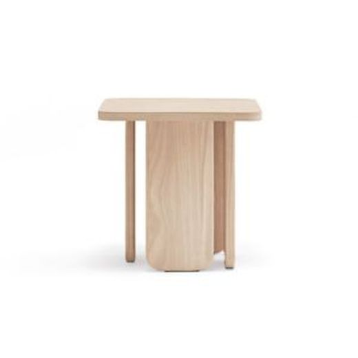 Light natural wood corner table, 48 x 48 x 48 cm | Arq