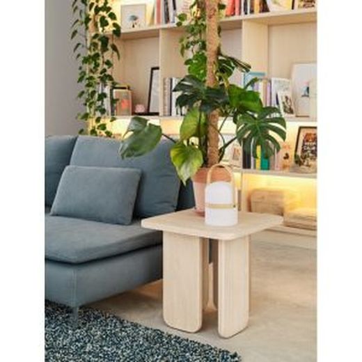 Light natural wood corner table, 48 x 48 x 48 cm | Arq
