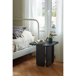 Table d'angle en bois noir, 48 x 48 x 48 cm | Cambre