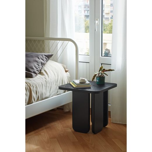 Table d'angle en bois noir, 48 x 48 x 48 cm | Cambre