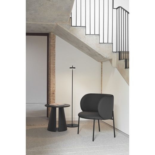 Black wooden corner table, 50 x 50 x 50.1 cm | Cep