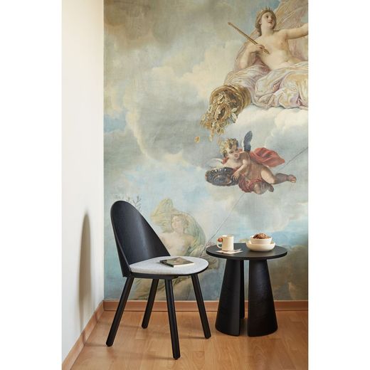 Black wooden corner table, 50 x 50 x 50.1 cm | Cep