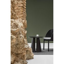 Black wooden corner table, 50 x 50 x 50.1 cm | Cep