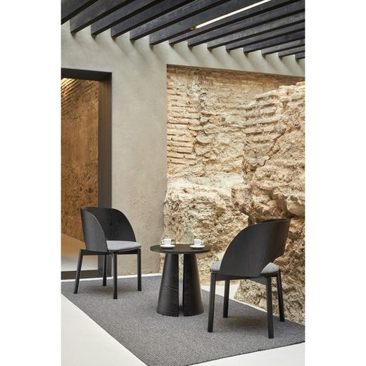 Black wooden corner table, 50 x 50 x 50.1 cm | Cep