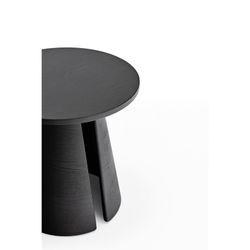 Black wooden corner table, 50 x 50 x 50.1 cm | Cep