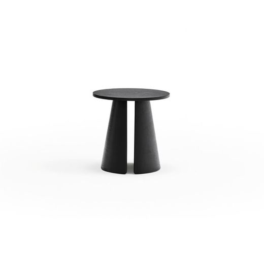 Black wooden corner table, 50 x 50 x 50.1 cm | Cep