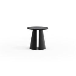 Mesa de rincón de madera en negro, 50 x 50 x 50,1 cm | Cep