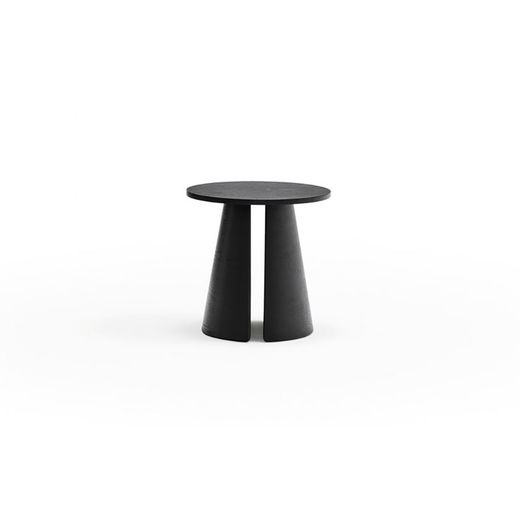 Black wooden corner table, 50 x 50 x 50.1 cm | Cep