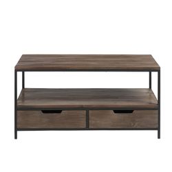 Woonkamertafel Hout / Metaal Bruin + Zwart