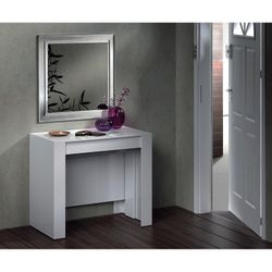 Mesa extensible 5 posiciones en blanco, 90 x 51/237 x 78 cm
