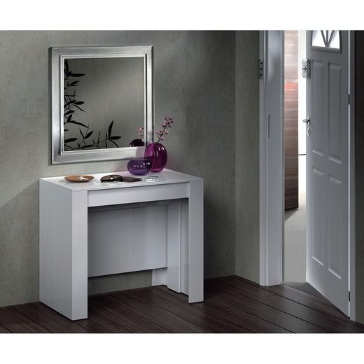 Mesa extensible 5 posiciones en blanco, 90 x 51/237 x 78 cm