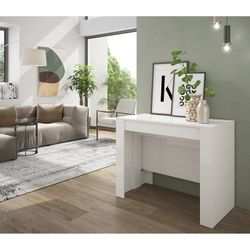 Mesa extensible 5 posiciones en blanco, 90 x 51/237 x 78 cm