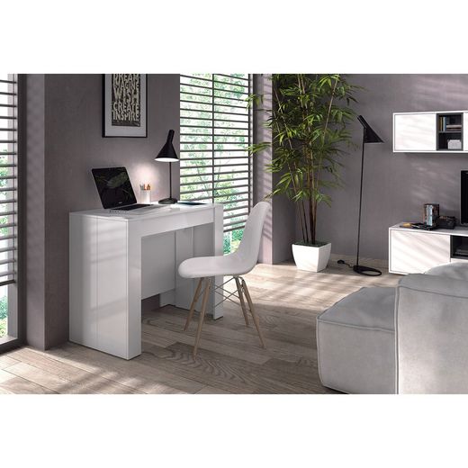 Mesa extensible 5 posiciones en blanco, 90 x 51/237 x 78 cm