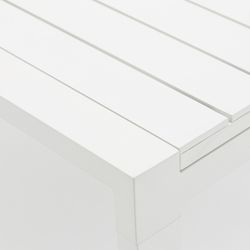 Ausziehbarer Aluminiumtisch in Weiß, 220-340 x 90,8 x 75,5 cm | Noosa