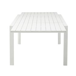 Ausziehbarer Aluminiumtisch in Weiß, 220-340 x 90,8 x 75,5 cm | Noosa