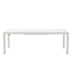 Ausziehbarer Aluminiumtisch in Weiß, 220-340 x 90,8 x 75,5 cm | Noosa