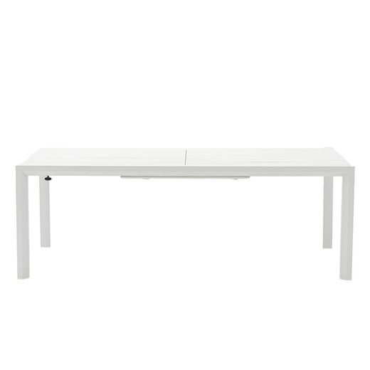 Ausziehbarer Aluminiumtisch in Weiß, 220-340 x 90,8 x 75,5 cm | Noosa
