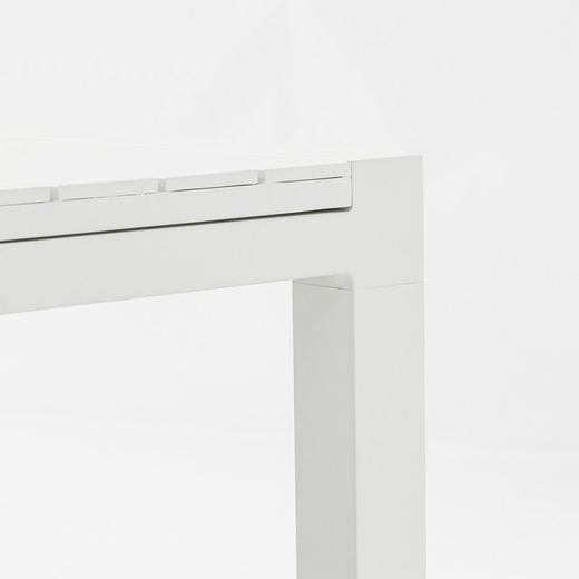 Ausziehbarer Aluminiumtisch in Weiß, 220-340 x 90,8 x 75,5 cm | Noosa