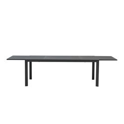 Tavolo allungabile in alluminio e vetro antracite, 200-300 x 100 x 75 cm | Orick