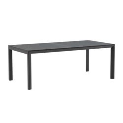 Tavolo allungabile in alluminio e vetro antracite, 200-300 x 100 x 75 cm | Orick