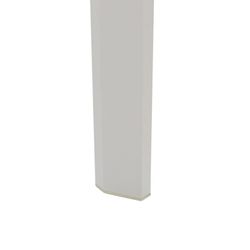 Uitschuifbare aluminium en glazen tafel in wit, 150-225 x 100 x 75 cm | Orik