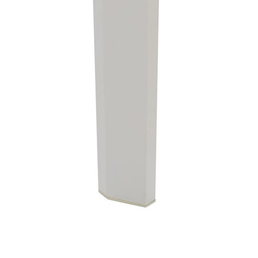 Uitschuifbare aluminium en glazen tafel in wit, 150-225 x 100 x 75 cm | Orik