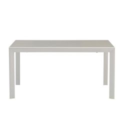 Utdragbart aluminium- och glasbord i vitt och grått, 150-225 x 100 x 75 cm | Orick