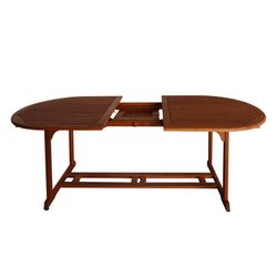 Eucalyptus Wood Extendable Table 190-230x100x74 cm