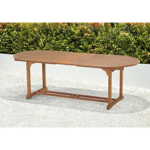 Eucalyptus Wood Extendable Table 190-230x100x74 cm