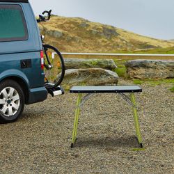 Children's table made of wood and steel structure, 60x40x50 cm
