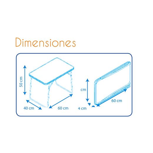 Children's table made of wood and steel structure, 60x40x50 cm