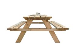 Mesa de Picnic Plus de Madera Natural, 200x148x70 cm