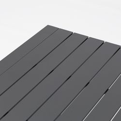 Rectangular aluminum table in anthracite, 160 x 90.8 x 75.5 cm | Byron