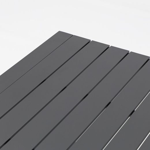 Rectangular aluminum table in anthracite, 160 x 90.8 x 75.5 cm | Byron