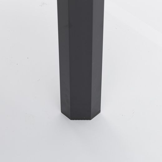 Rectangular aluminum table in anthracite, 160 x 90.8 x 75.5 cm | Byron