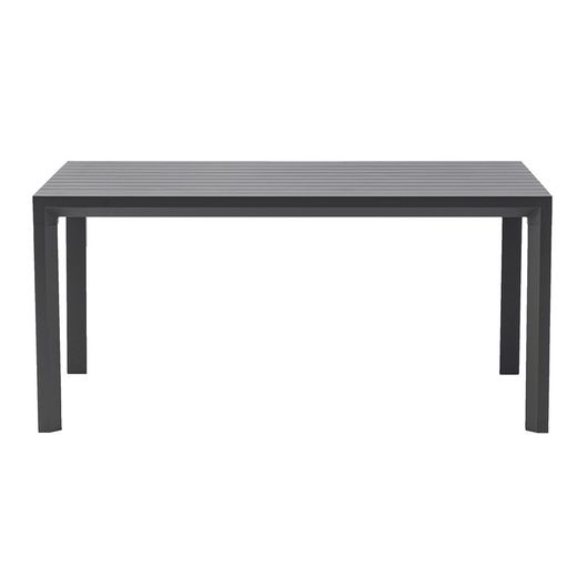 Rectangular aluminum table in anthracite, 160 x 90.8 x 75.5 cm | Byron