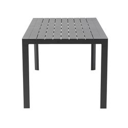 Rectangular aluminum table in anthracite, 160 x 90.8 x 75.5 cm | Byron