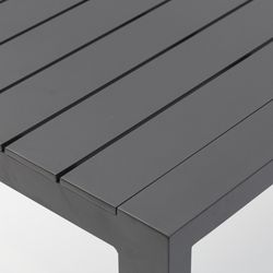 Rectangular aluminum table in anthracite, 160 x 90.8 x 75.5 cm | Byron