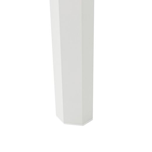 Rectangular aluminum table in white, 160 x 90.8 x 75.5 cm | Byron