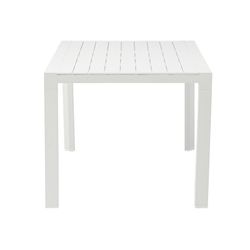 Rectangular aluminum table in white, 160 x 90.8 x 75.5 cm | Byron