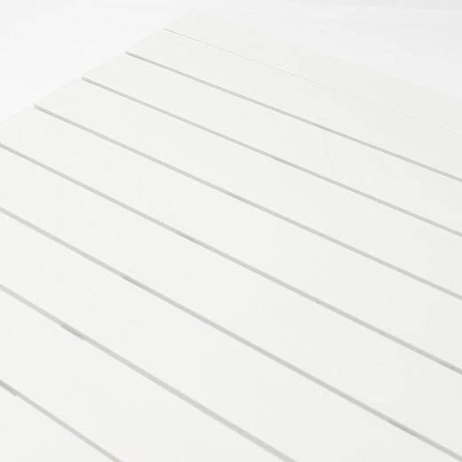 Rectangular aluminum table in white, 160 x 90.8 x 75.5 cm | Byron